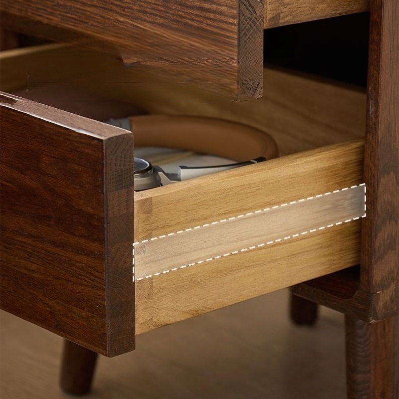 Wooden Bedside Tables Vintage  - Solid Wood Nightstand 2 Drawers recension och pris