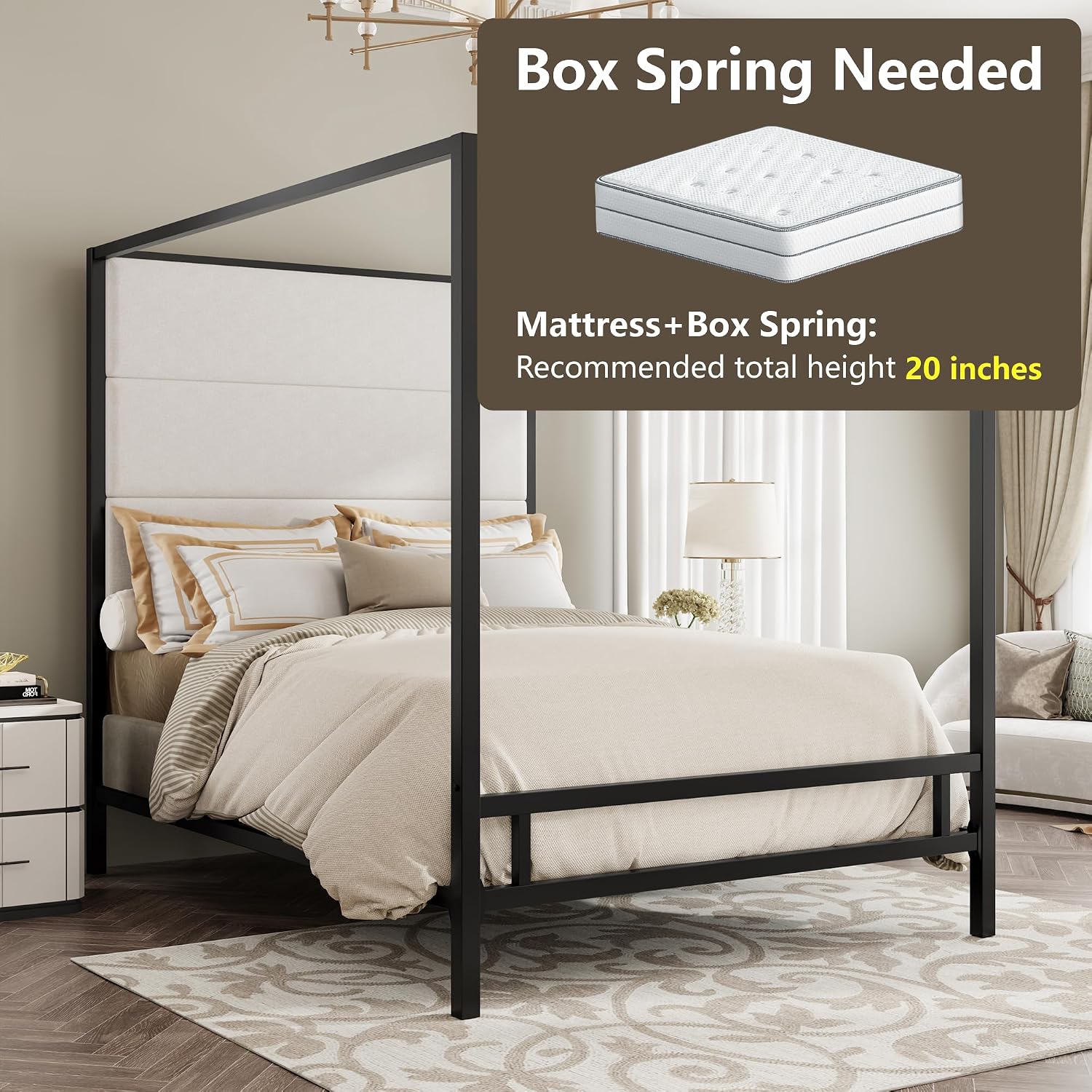 Queen Canopy Bed Frame Metal 4 - Canopy Bed Frame Metal Queen recension och pris