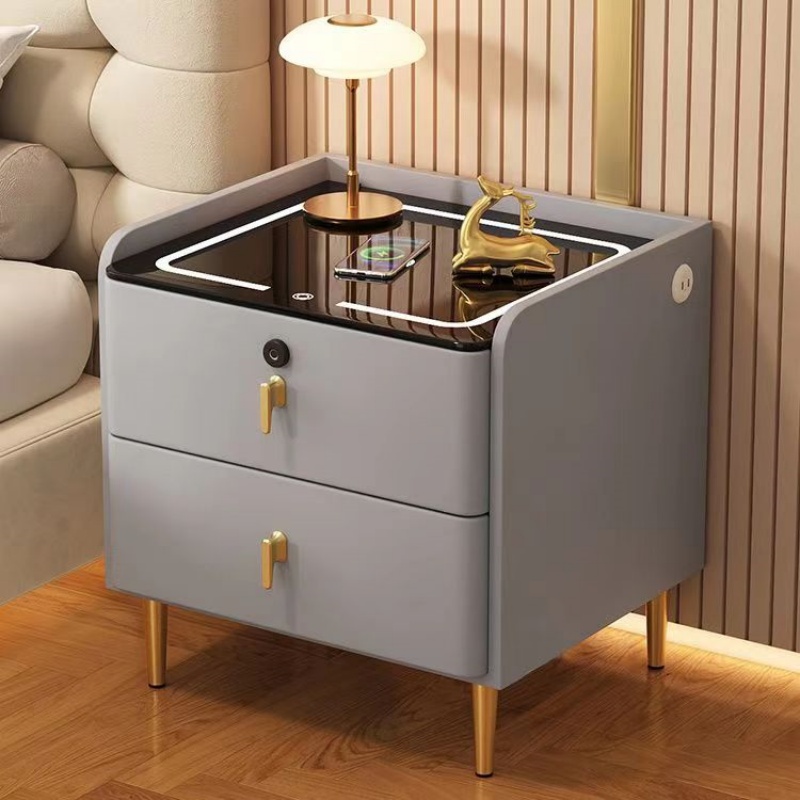 Nordic Style Wooden Bedside Ta - Solid Wood Nightstand 2 Drawers recension och pris