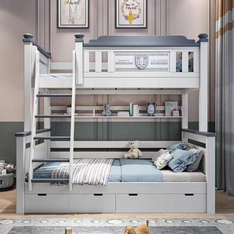 ！@2025 Cheap Wooden Kids Bedro - Bunk Bed With Stairs And Slide recension och pris