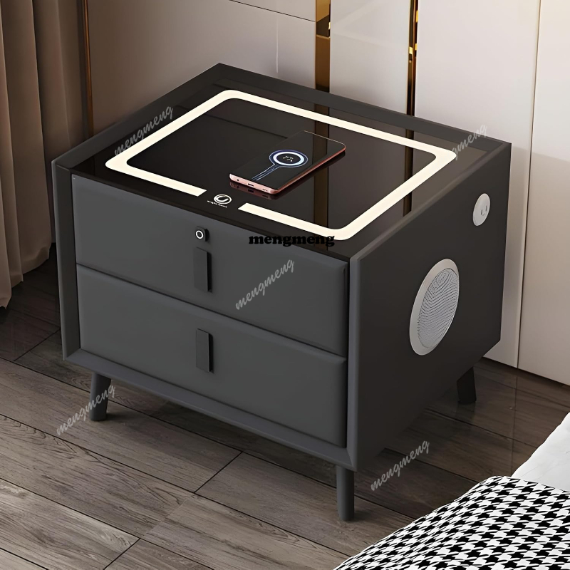 Solid Wood Smart Nightstand Wi - Solid Wood Nightstand 2 Drawers recension och pris