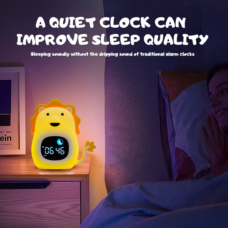 Night Light Clock Cat Baby Sle - Floating Nightstand With Led Light recension och pris