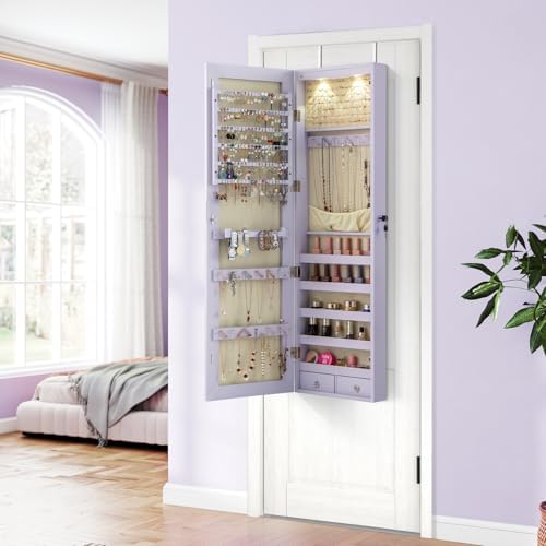 Wall or Door Mounted Jewelry A - Full Length Mirror Jewelry Armoire recension och pris