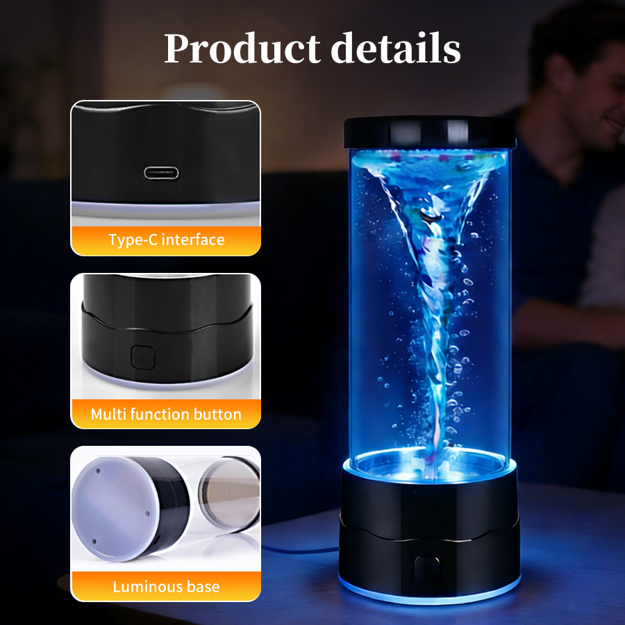 Creative LED Tornado Night Lig - Floating Nightstand With Led Light recension och pris