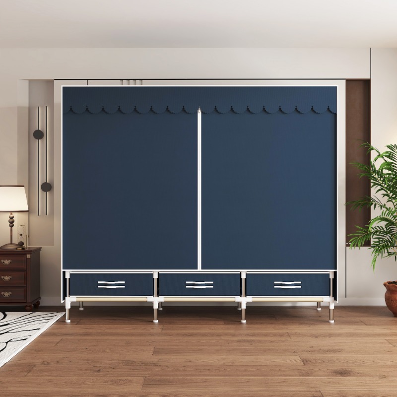 65 Inch Fabric Closet with Dra - Wardrobe Closet Portable Fabric Cover recension och pris