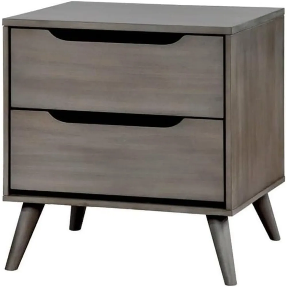 For 2-Drawer Mid-Century Solid - Solid Wood Nightstand 2 Drawers recension och pris