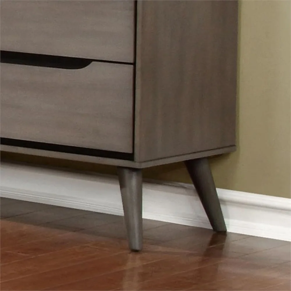For 2-Drawer Mid-Century Solid - Solid Wood Nightstand 2 Drawers recension och pris