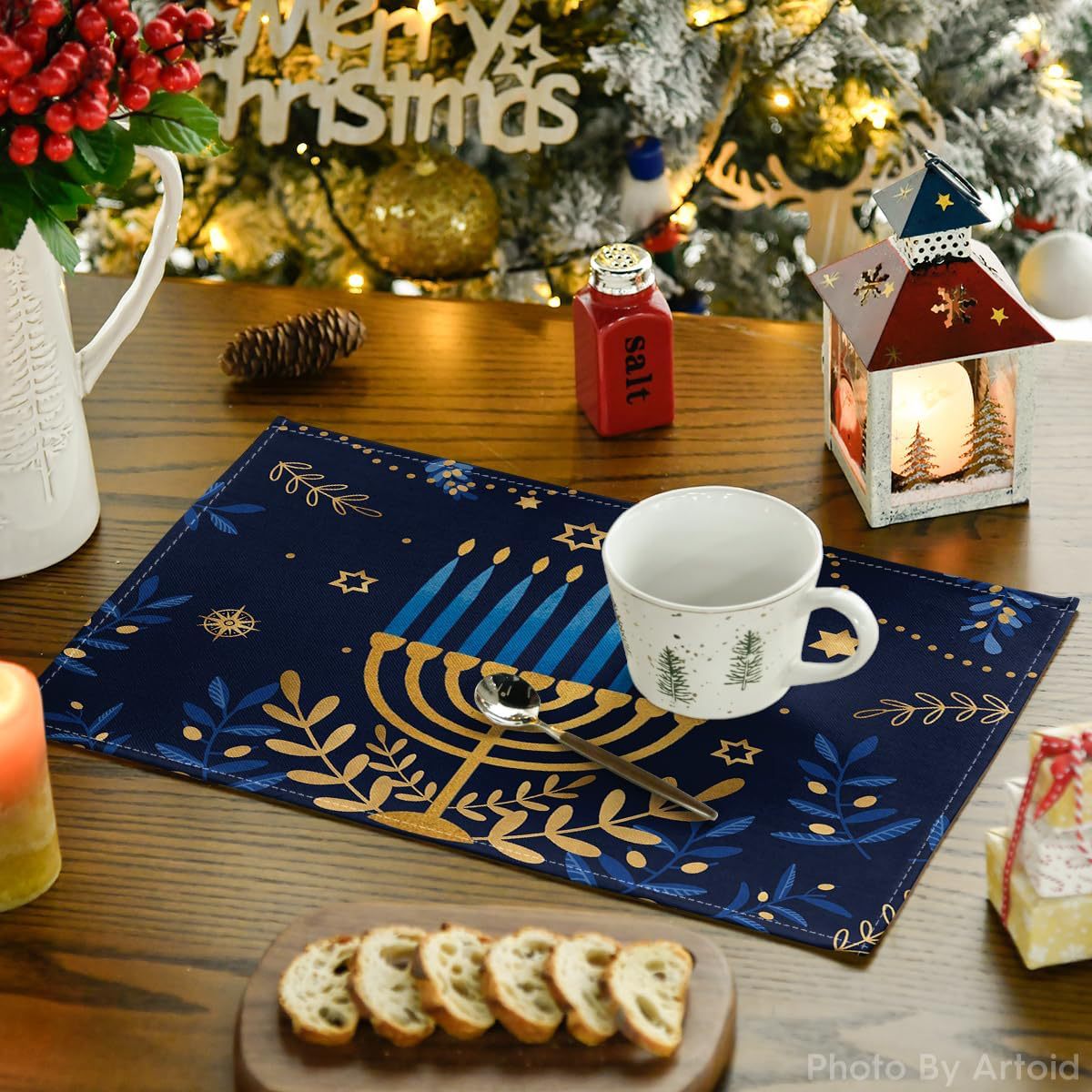 8Pcs Hanukkah Rosh Hashanah Pa - Tables recension och pris