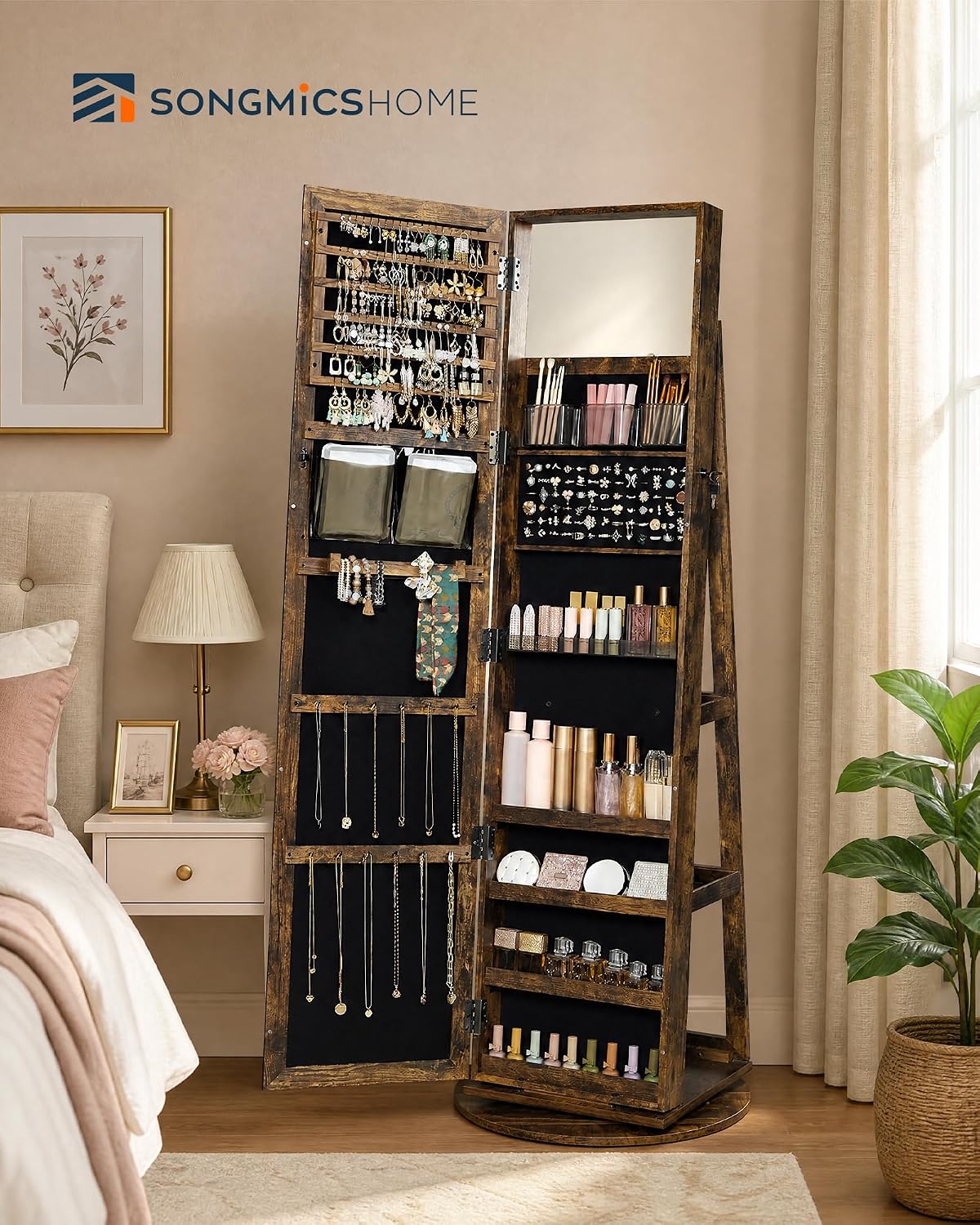 Standing Jewelry Cabinet, Full - Full Length Mirror Jewelry Armoire recension och pris
