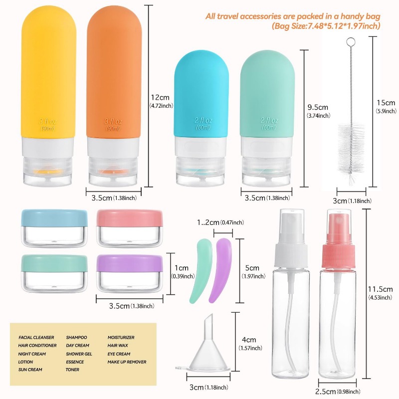 Leak Proof Travel Bottles Set  - Outdoor Furniture recension och pris