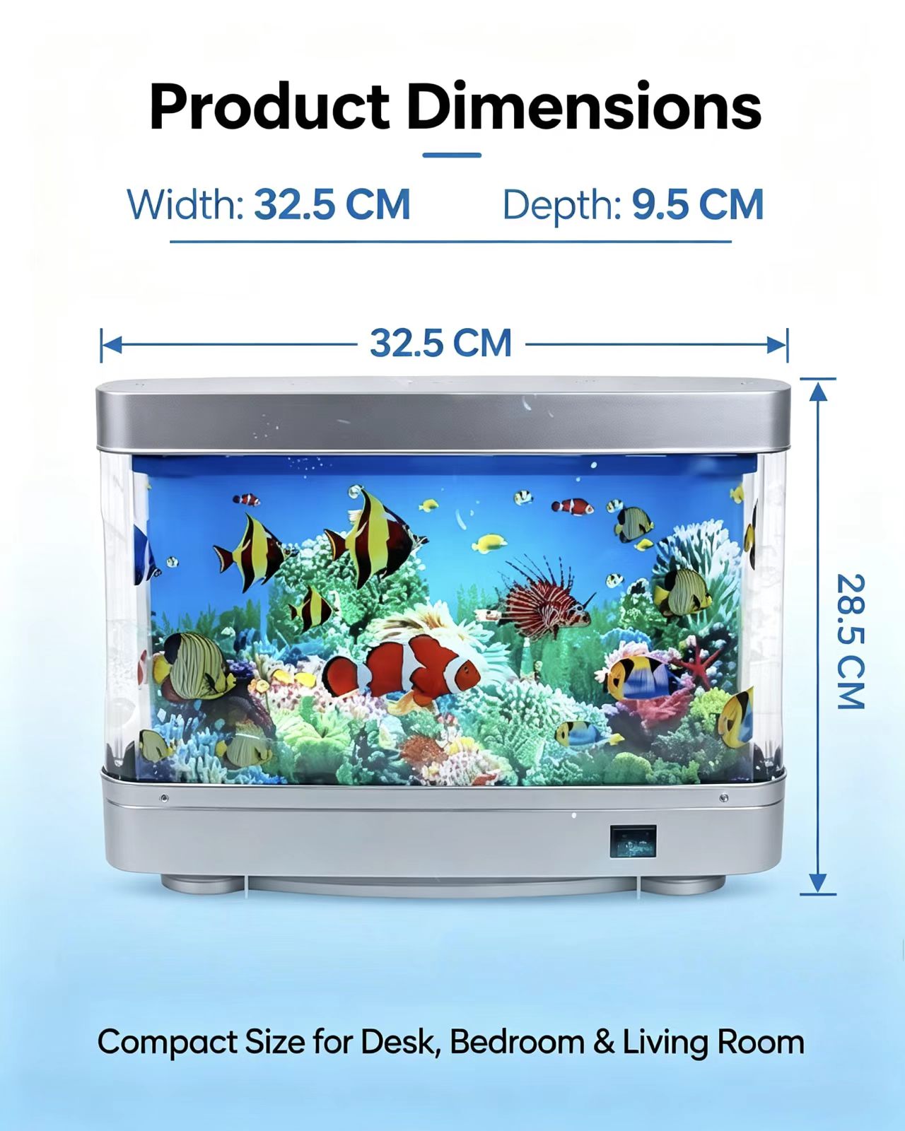 Tropical Fish Tank Lamps Artif - Floating Nightstand With Led Light recension och pris