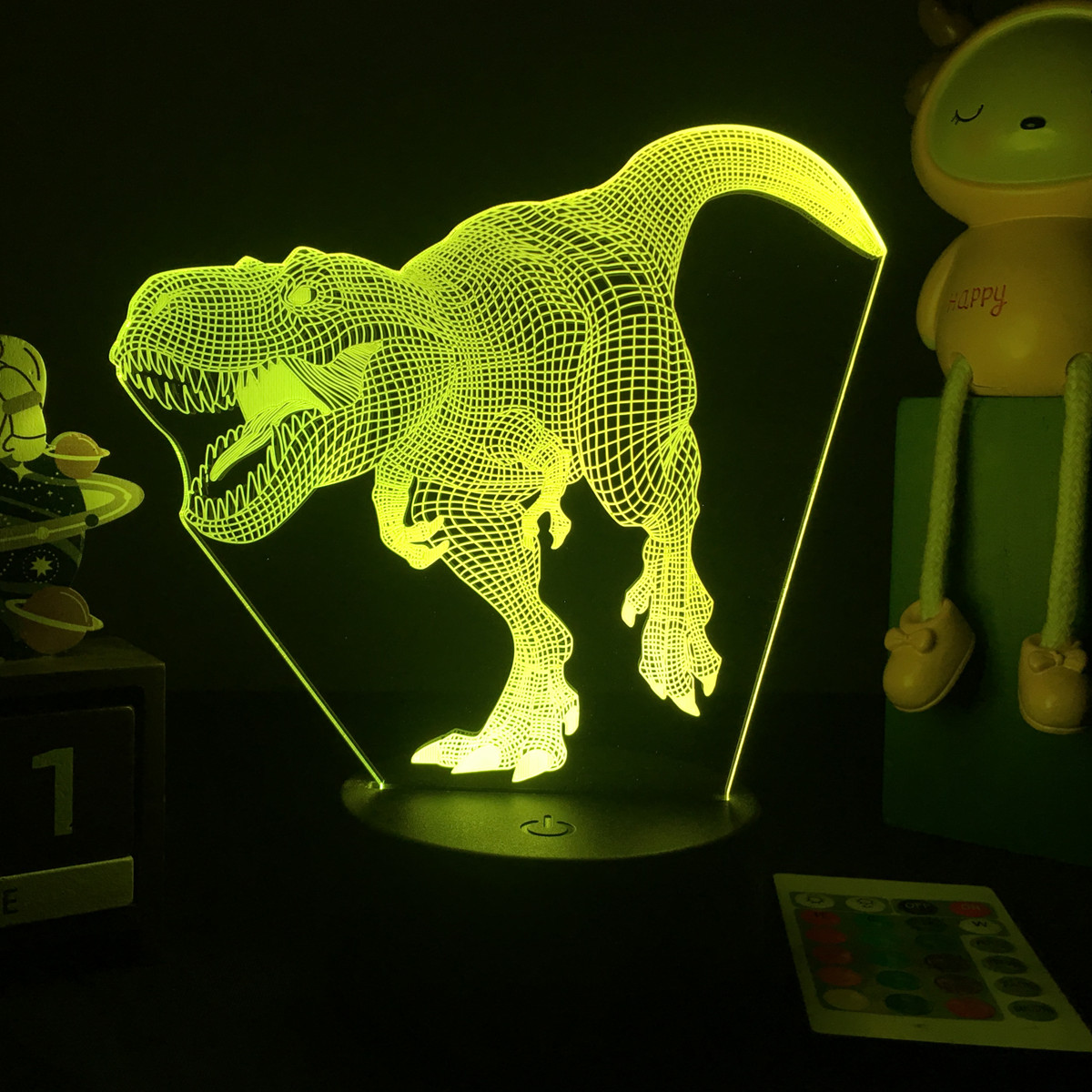 3D LED Dinosaur Nightlight For - Floating Nightstand With Led Light recension och pris