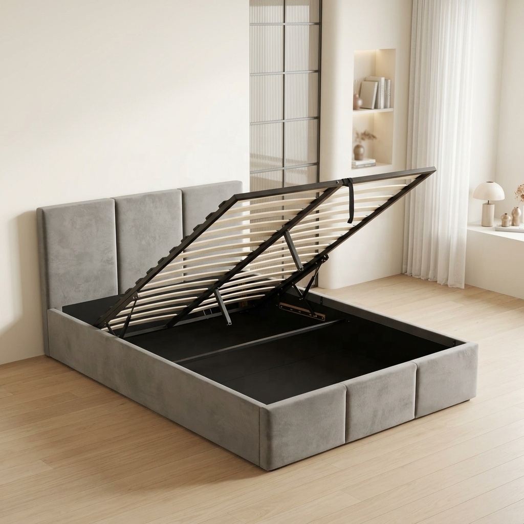 ^Free Sample Modern Soft Bed P - Gas Lift Storage Bed Hydraulic recension och pris