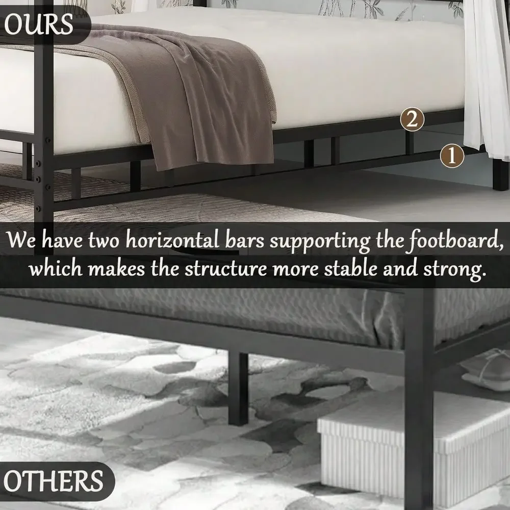 Metal Canopy Bed Frame, Queen  - Canopy Bed Frame Metal Queen recension och pris