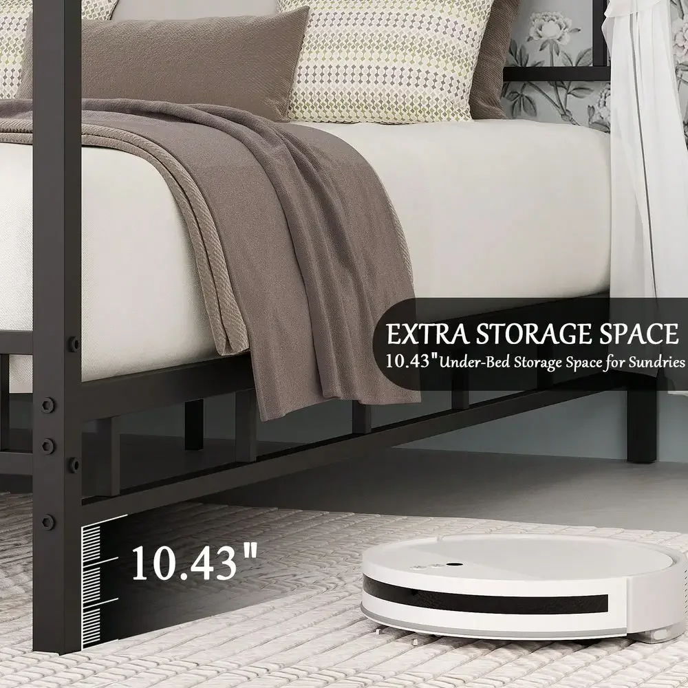 Metal Canopy Bed Frame, Queen  - Canopy Bed Frame Metal Queen recension och pris