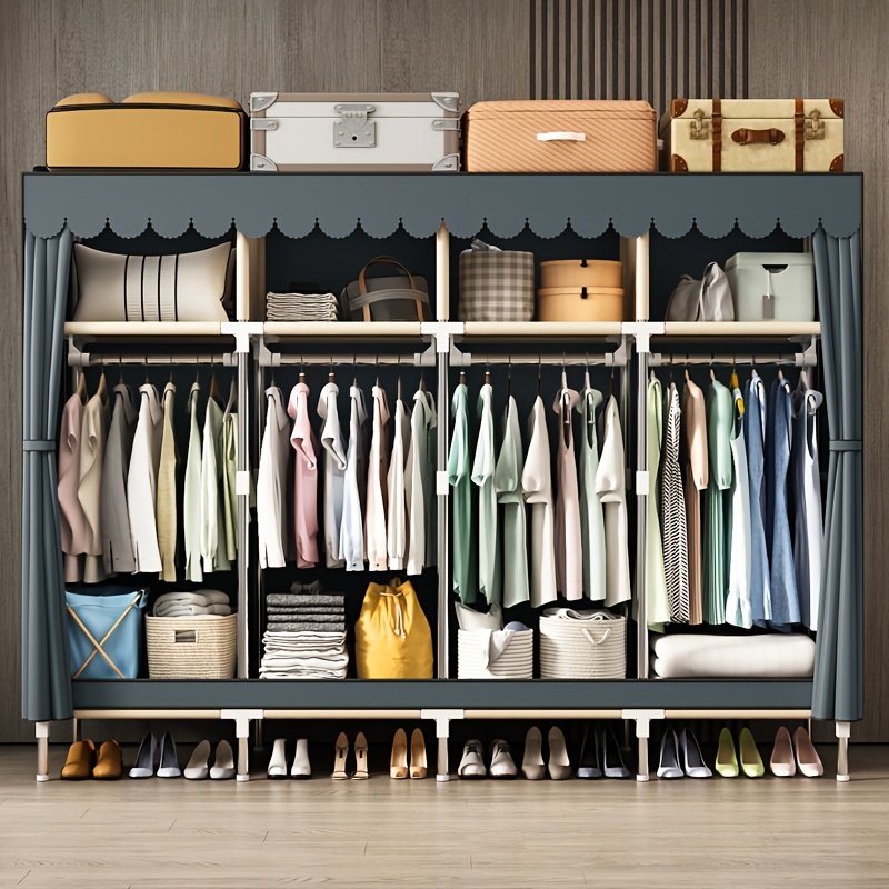 Metal Frame Portable Closet Or - Wardrobe Closet Portable Fabric Cover recension och pris