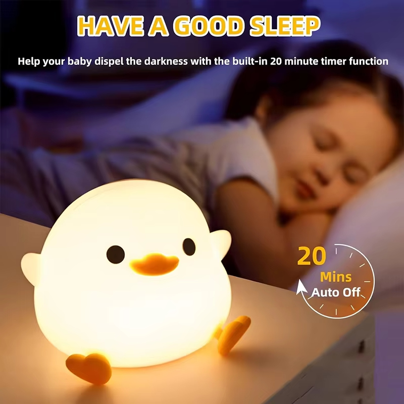 LED Night Light Cute Duck Cart - Floating Nightstand With Led Light recension och pris