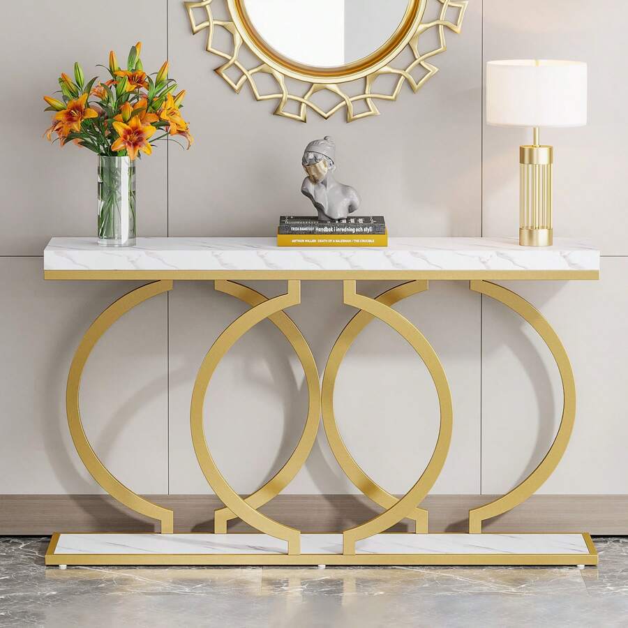 Inch Modern Gold Console Table - Tables recension och pris
