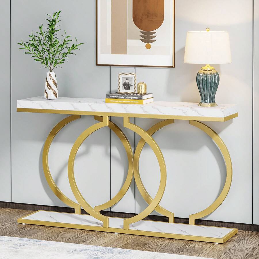 Inch Modern Gold Console Table - Tables recension och pris
