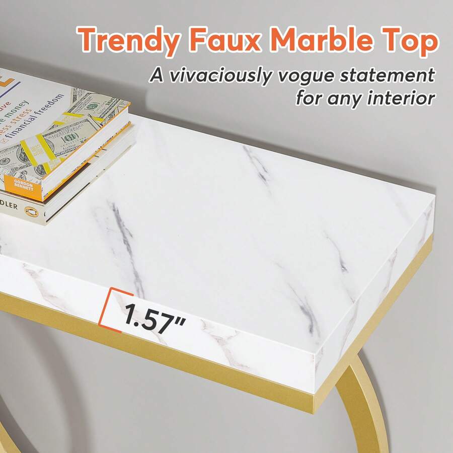 Inch Modern Gold Console Table - Tables recension och pris