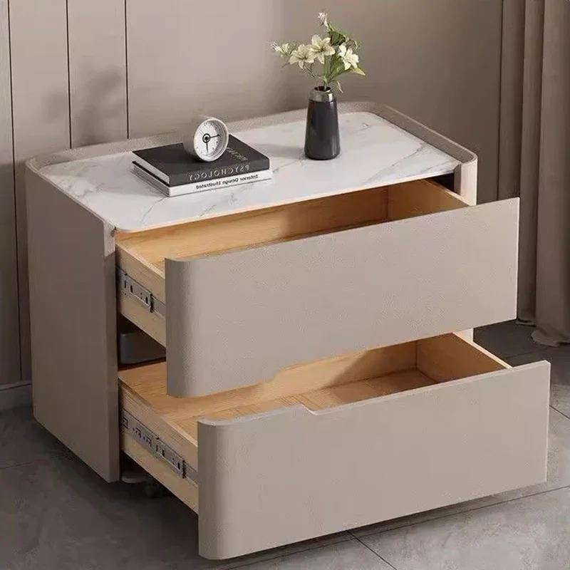 Nordic Modern Night Table Stor - Solid Wood Nightstand 2 Drawers recension och pris