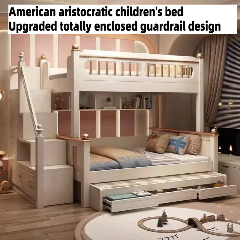 135x190cm Wood Mattress Kids L - King Size Bed Frame With Storage Drawers recension och pris