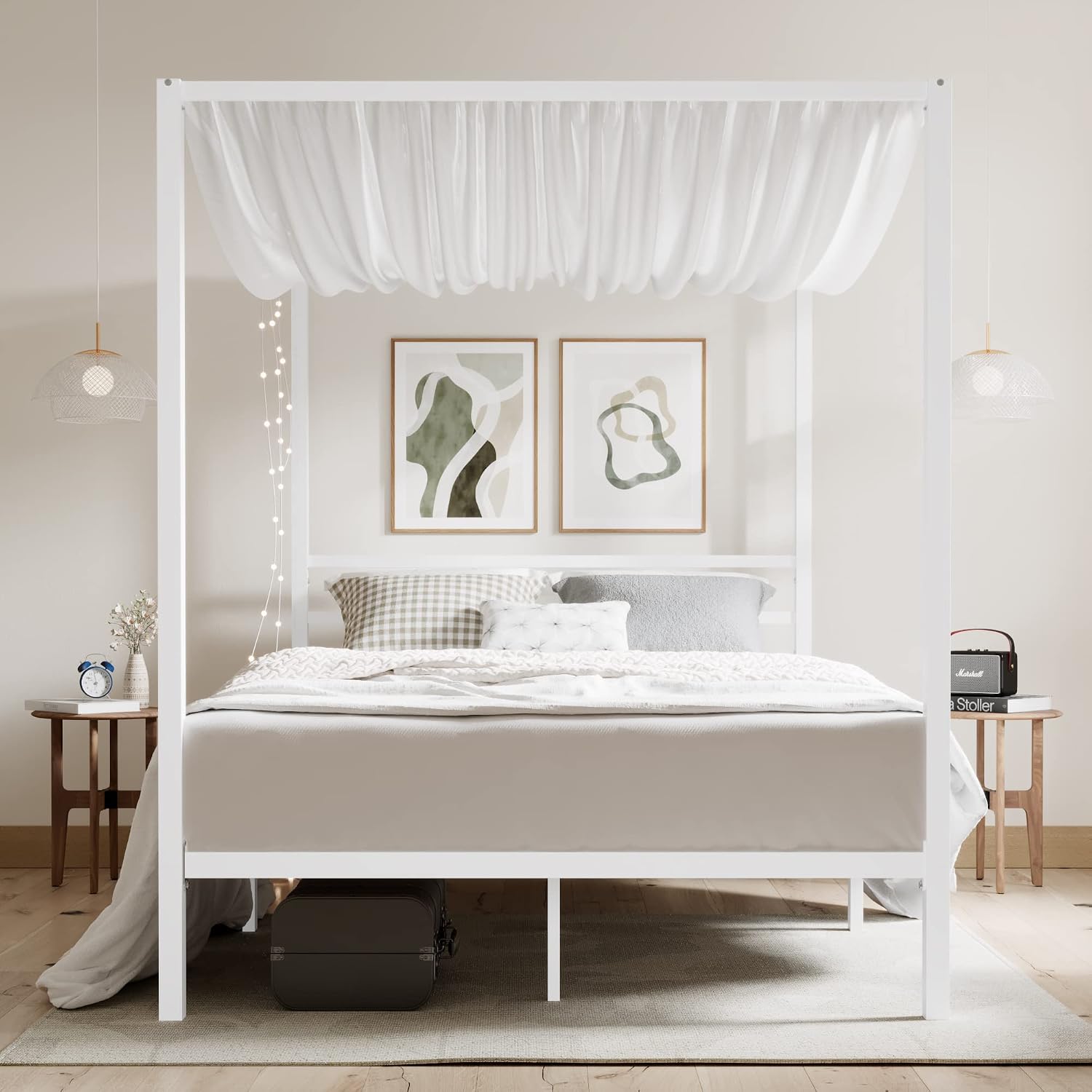 Queen Metal Canopy Bed Frame H - Canopy Bed Frame Metal Queen recension och pris
