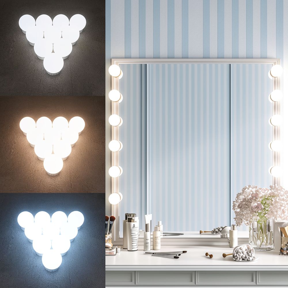 Vanity Mirror Light LED Hollyw - Dressing Table Vanity With Lighted Mirror recension och pris