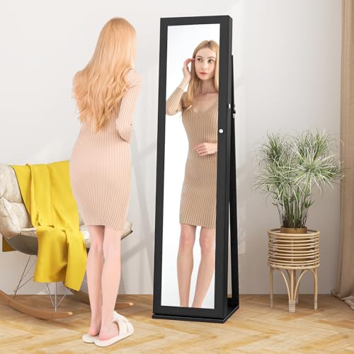 Jewelry Armoire Cabinet with 6 - Full Length Mirror Jewelry Armoire recension och pris