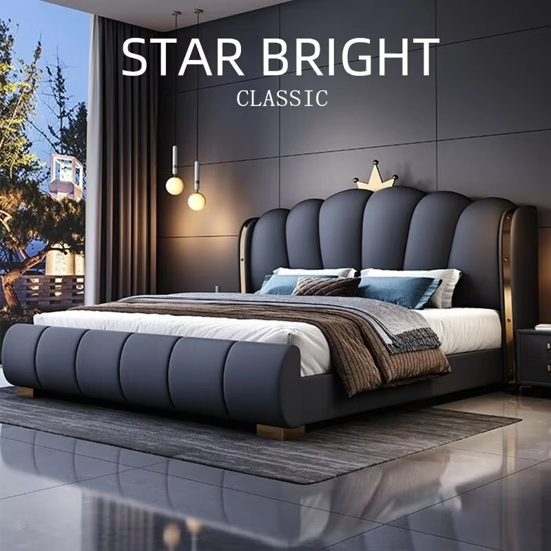 Modern Deluxe Wood Bedroom Fur - King Size Bed Frame With Storage Drawers recension och pris