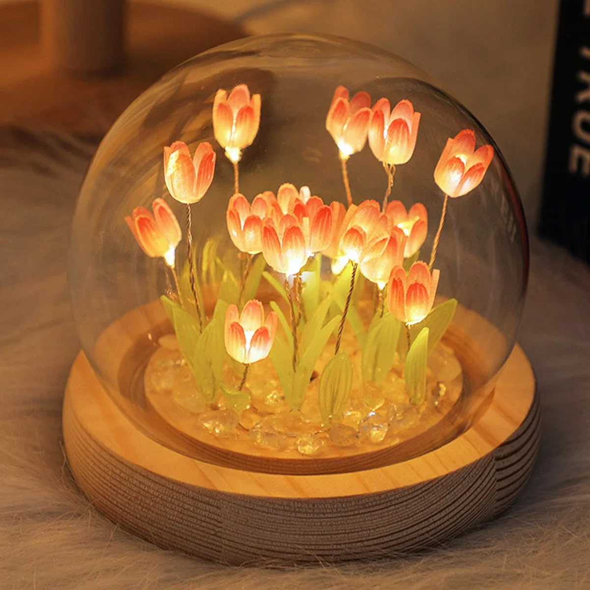 LED DIY Handmade Mini Tulip Ni - Floating Nightstand With Led Light recension och pris
