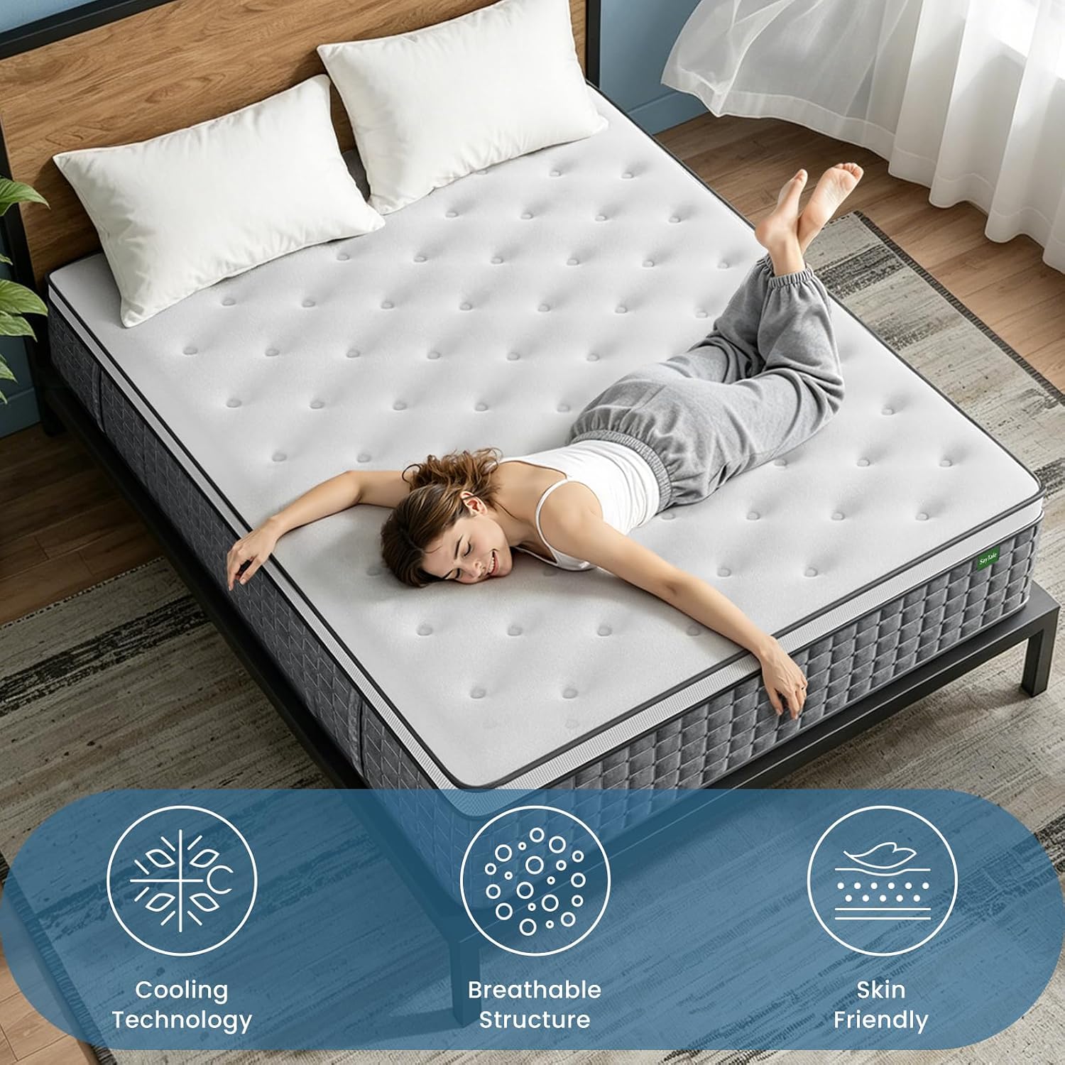 Queen Mattress,12 Inch Hybrid  - Memory Foam Mattress In A Box Queen recension och pris