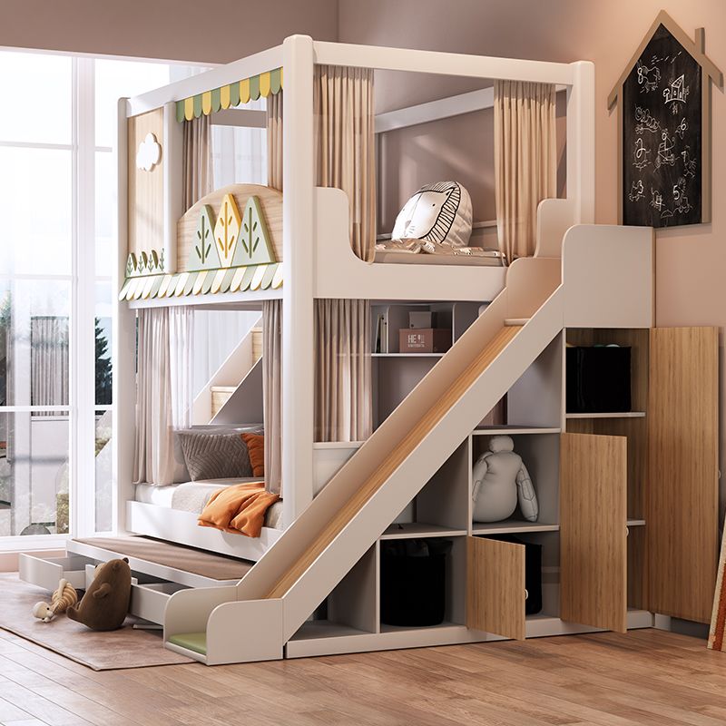 *Modern Nature Theme Kids Bunk - Bunk Bed With Stairs And Slide recension och pris