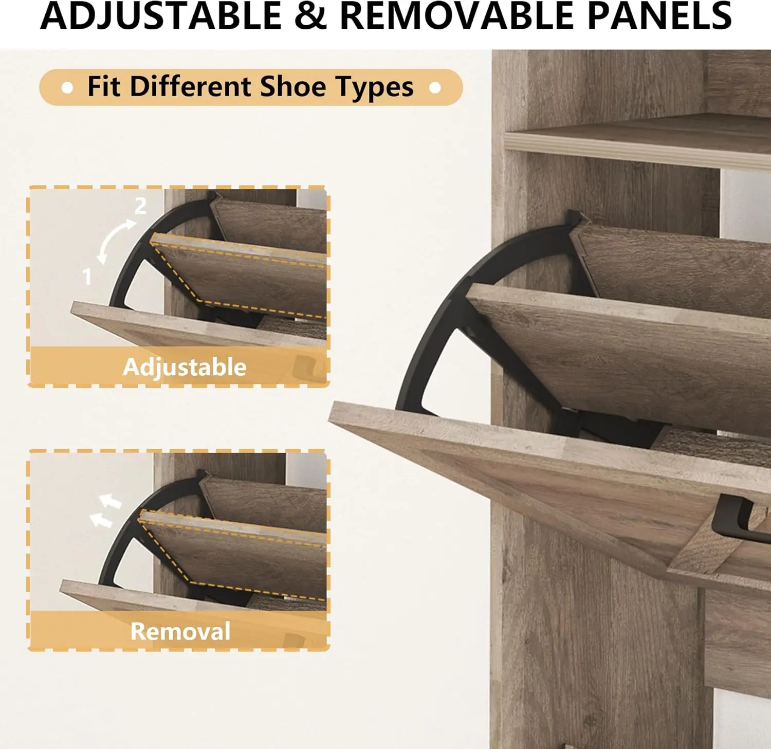 Shoe Cabinet with 2 Flip Drawe - Shoe Rack Cabinet Narrow Entryway recension och pris