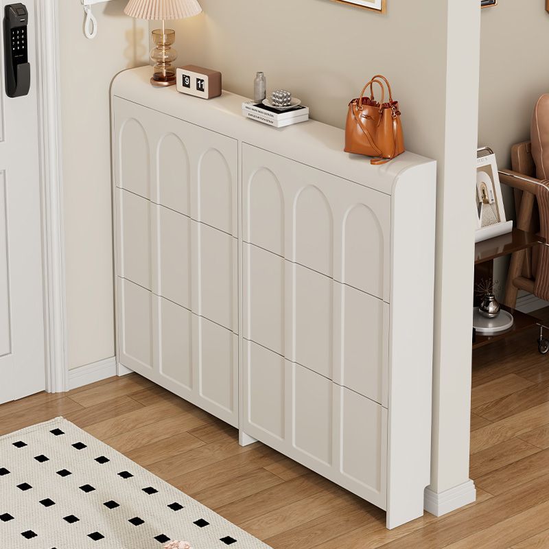 Shoe Cabinet, Modern Cream Woo - Shoe Rack Cabinet Narrow Entryway recension och pris