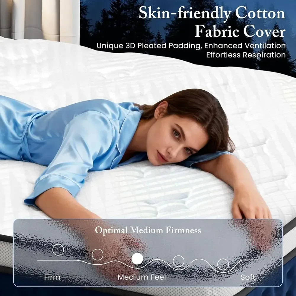 12 Inch Hybrid Mattress Queen  - Memory Foam Mattress In A Box Queen recension och pris