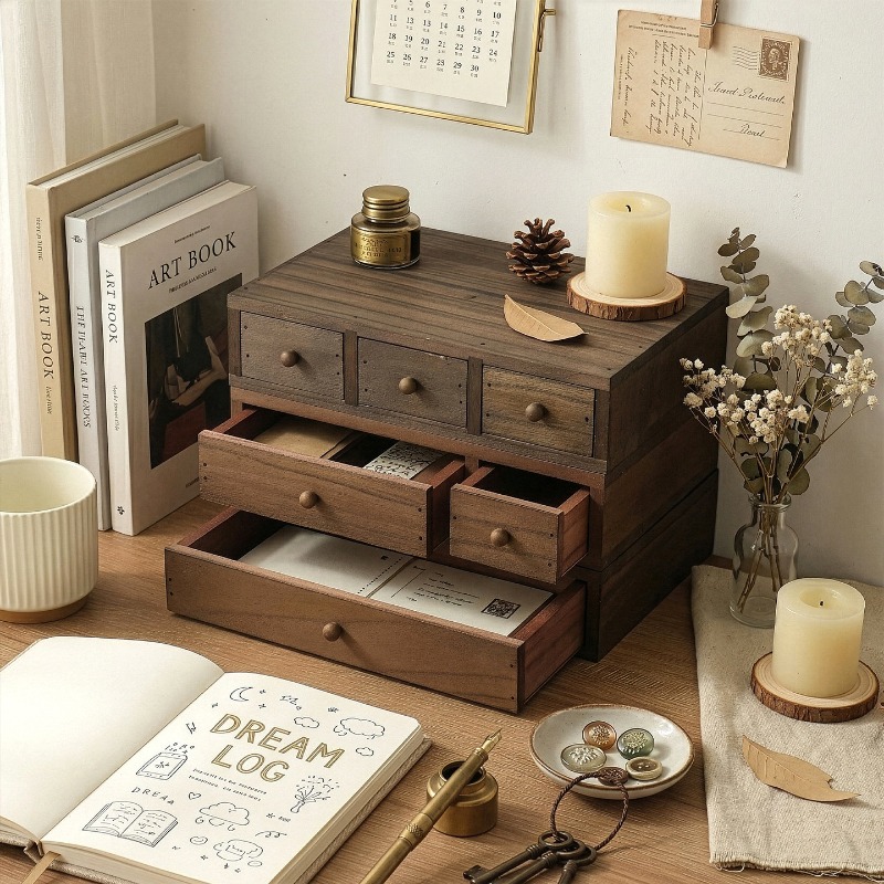 Wooden Desktop Storage Box Mon - Storage recension och pris