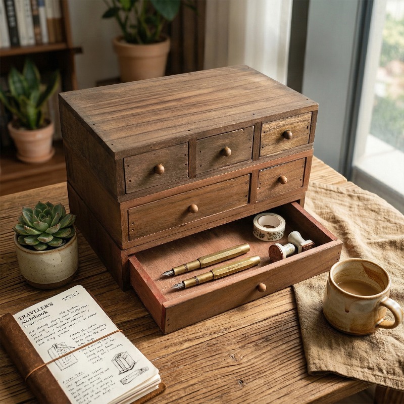 Wooden Desktop Storage Box Mon - Storage recension och pris