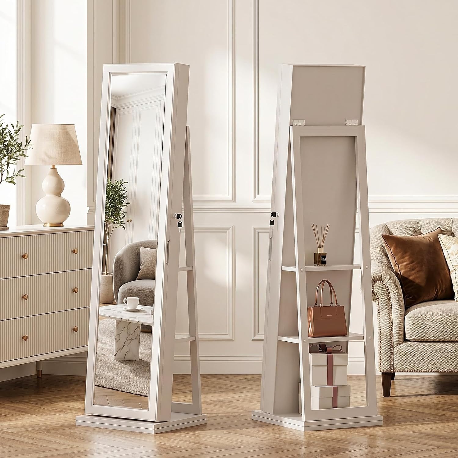 4-In-1 Jewelry Cabinet Jewelry - Full Length Mirror Jewelry Armoire recension och pris