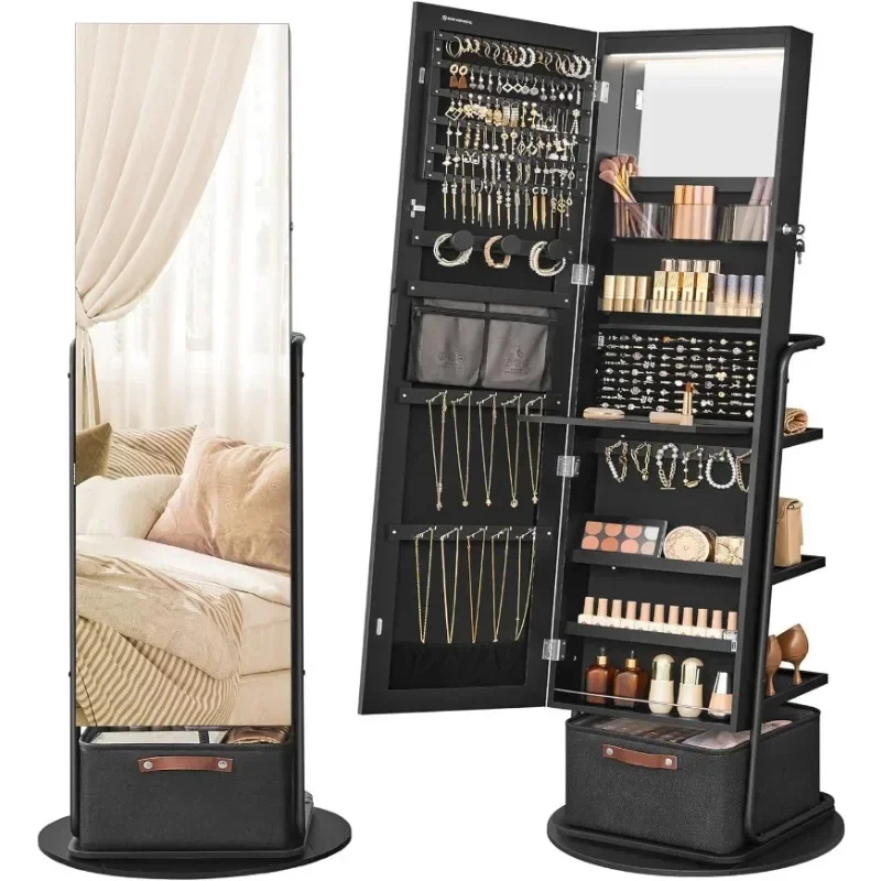 l 360° Swivel Mirrored Jewelry - Full Length Mirror Jewelry Armoire recension och pris